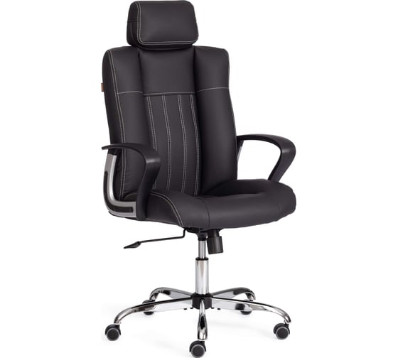 Кресло Tetchair Oxford хром/экокожа, черный 21162