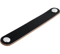 Ручка-скоба CAPPIO м/о 128 мм, черная, кожаная 7369627