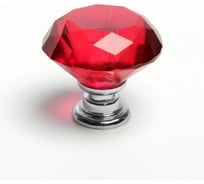 Ручка-кнопка CAPPIO цвет красный Алмаз, стеклянная, диаметр 30 мм 7096646