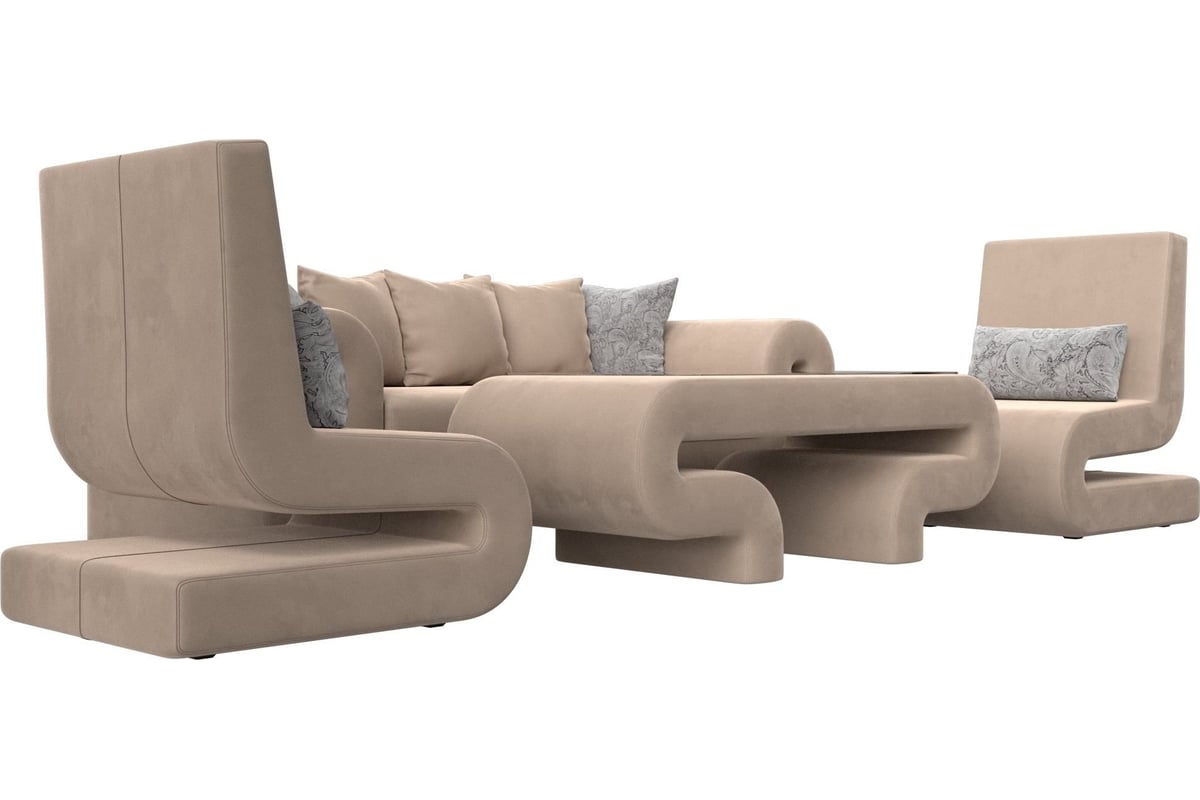 Набор волна-2 (стол, диван, 2 кресла) Лига диванов 115704 - выгодная ...