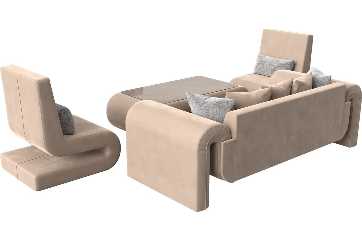 Набор волна-2 (стол, диван, 2 кресла) Лига диванов 115704 - выгодная ...