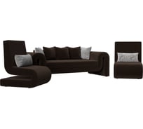 Набор волна-1 (диван, 2 кресла) Лига диванов 115643