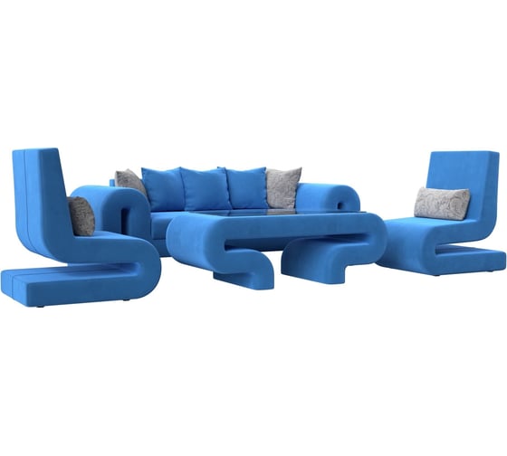 Набор волна-2 (стол, диван, 2 кресла) Лига диванов 115706 1