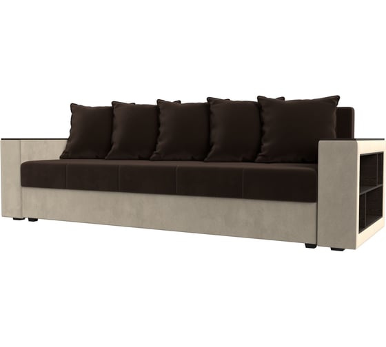 Диван прямой дубай лайт полки справа Лига диванов 114357 1