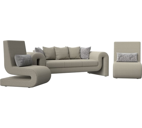 Набор волна-1 (диван, 2 кресла) Лига диванов 115659 1