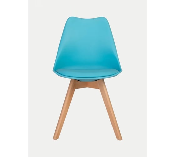 Стул мягкий LEON GROUP в стиле eames dsw, голубой, 1 шт LEON1804M-BLU1