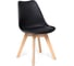 Стул Tetchair tulip mod. 73 дерево/пластик/пу, 485x525x830 мм, черный 14210 1
