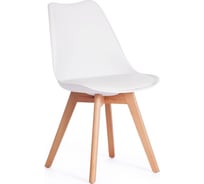 Стул Tetchair tulip mod. 73 дерево/пластик/пу, 485x525x830 мм, белый 14206