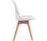 Стул Tetchair tulip mod. 73 дерево/пластик/пу, 48.5x52.5x83 cм, прозрачный/подушка белая 17206 2