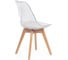 Стул Tetchair tulip mod. 73 дерево/пластик/пу, 48.5x52.5x83 cм, прозрачный/подушка белая 17206 3