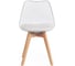 Стул Tetchair tulip mod. 73 дерево/пластик/пу, 48.5x52.5x83 cм, прозрачный/подушка белая 17206 4
