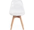 Стул Tetchair tulip mod. 73 дерево/пластик/пу, 48.5x52.5x83 cм, прозрачный/подушка белая 17206 5