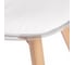 Стул Tetchair tulip mod. 73 дерево/пластик/пу, 48.5x52.5x83 cм, прозрачный/подушка белая 17206 7