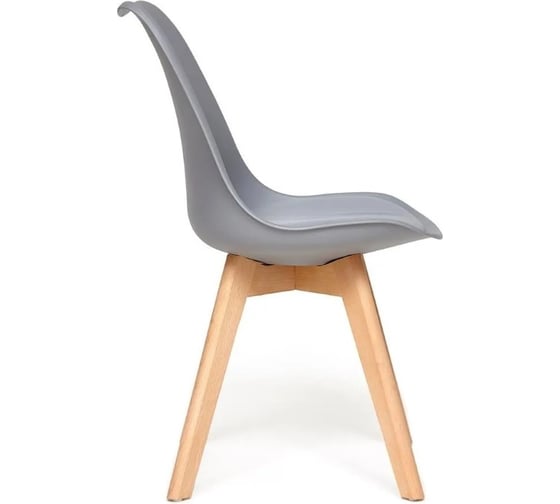 Стул Tetchair tulip mod. 73 дерево/пластик/пу, 485x525x830 мм, серый 14209
