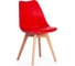 Стул Tetchair tulip mod. 73 дерево/пластик/пу, 485x525x830 мм, красный 14208 1