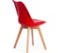 Стул Tetchair tulip mod. 73 дерево/пластик/пу, 485x525x830 мм, красный 14208 3