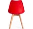Стул Tetchair tulip mod. 73 дерево/пластик/пу, 485x525x830 мм, красный 14208 4