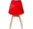 Стул Tetchair tulip mod. 73 дерево/пластик/пу, 485x525x830 мм, красный 14208 5
