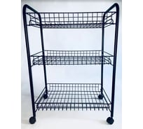 Этажерка ПК МАГС напольная для ванной комнаты цвет черный муар СКЛ07-00001-2