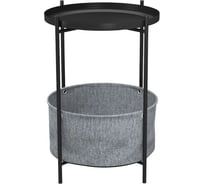 Стол журнальный Мебелик Берген рогожка 82/39/черный муар 8937