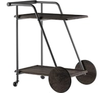 Стол сервировочный Мебелик Оди металлик/эбеновое дерево/дуб маррон 8846