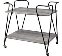 Стол сервировочный Мебелик Эстер черный/орех гикори grey 8845