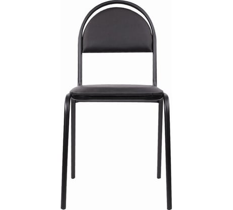 Стул для посетителей ОФИСМАГ Рс00м, черный каркас, кожзам черный 531890