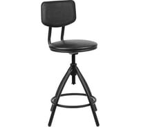 Стул-кресло кассира ОФИСМАГ ресепшен Рс61/д, на винте, без подлокотников, кожзам, черное 532788