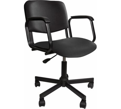 Кресло ОФИСМАГ Кр08, с подлокотниками, кожзаменитель, черное 531636