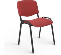 Стул для персонала и посетителей ОФИСМАГ Изо, черный каркас, ткань черно-красная В-9/с-16 531147