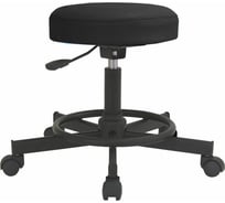 Стул-кресло оператора ОФИСМАГ Рс12, без спинки, без подлокотников, кожзам, черное 531643