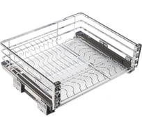 Корзина выдвижная AKS FLAT LINE с сушкой 90 с доводчиком, хром AK 95551