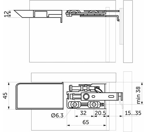 Регулируемый кухонный навес AKS левый, правый, заглушки STARK 63467