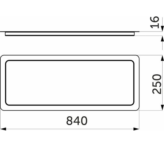 Поддон сушки AKS 900 бесцветный, длина 840 мм 10449