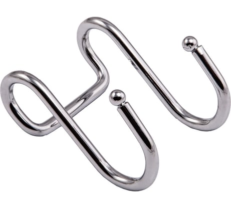 Крючок на рейлинг AKS двойной, ретро, хром AK 30720