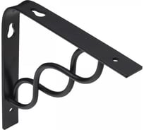 Полкодержатель AKS INFINITY 150x150x20x3 мм, черный 68523