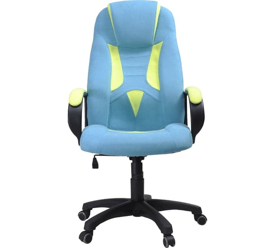 Кресло Фабрикант ткань Candy biruza, ткань Candy lime, ТГ, PL 680, PL-2, ролик ст. Энигма II кресло 4600811930952