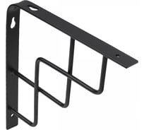 Полкодержатель AKS QUADRO 250x250x20x3 мм, черный 68561