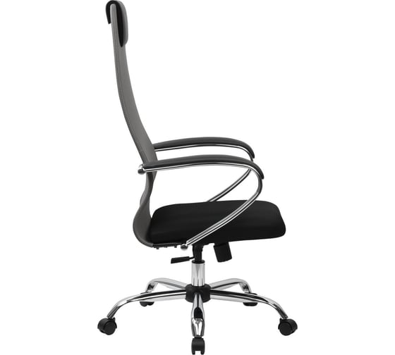 Кресло офисное BRABIX Premium Ultimate Ex-800 хром, плотная двойная сетка Х2, черное/серое 532912