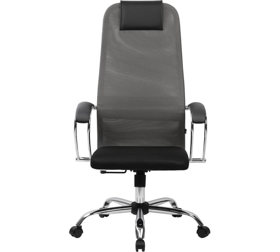 Кресло офисное BRABIX Premium Ultimate Ex-800 хром, плотная двойная сетка Х2, черное/серое 532912