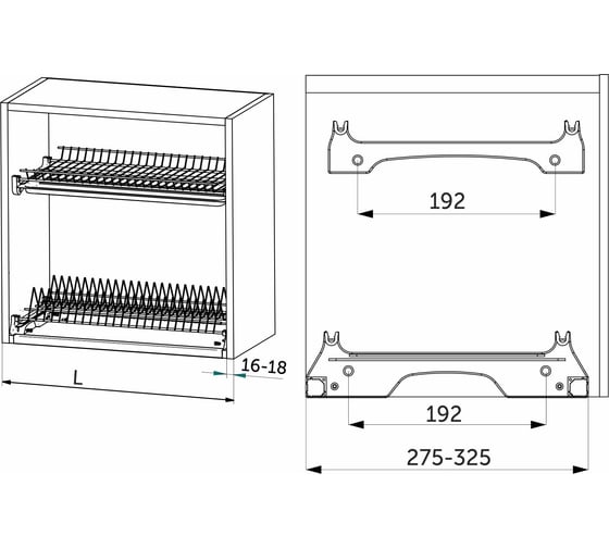Сушка PL Variant 3 L-700, хром 10440