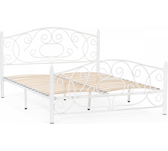 Двуспальная кровать Woodville Викси 160x200 белая 482086
