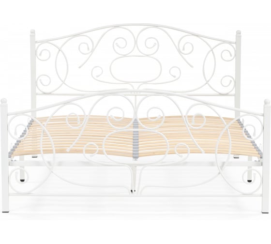 Двуспальная кровать Woodville Викси 160x200 белая 482086