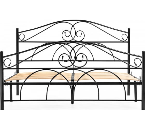 Двуспальная кровать Woodville Морика 160x200 черная 482083