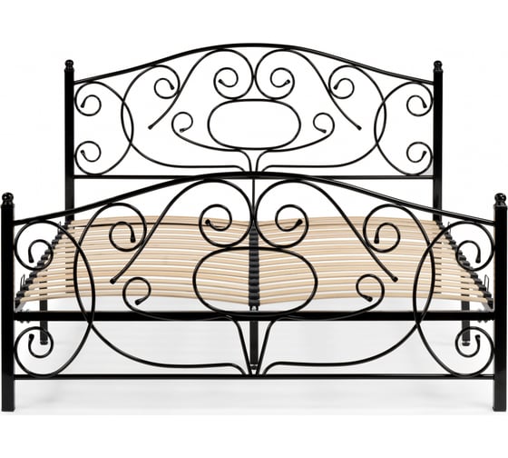 Двуспальная кровать Woodville Викси 160x200 черная 482085