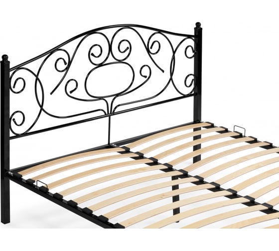 Двуспальная кровать Woodville Викси 160x200 черная 482085