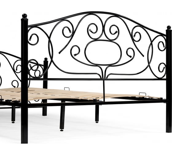 Двуспальная кровать Woodville Викси 160x200 черная 482085
