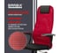 Офисное кресло BRABIX Premium Ultimate Ex-801 хром, плотная двойная сетка Х2, черное/красное 532921 2