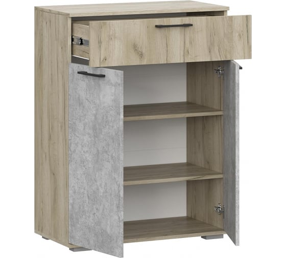Комод Woodville Бостон КМ-800 дуб крафт серый / бетонный камень 552909