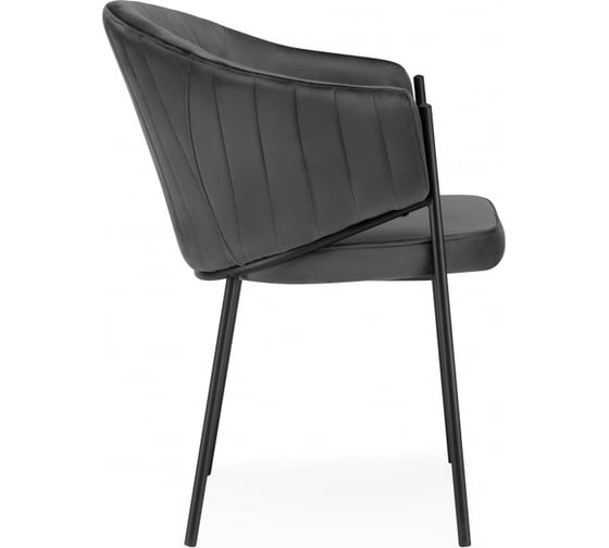 Стул на металлокаркасе Woodville Kortni dark grey / black 15703